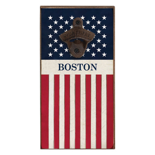 American Flag Vertical Personalized Bottle Opener banner