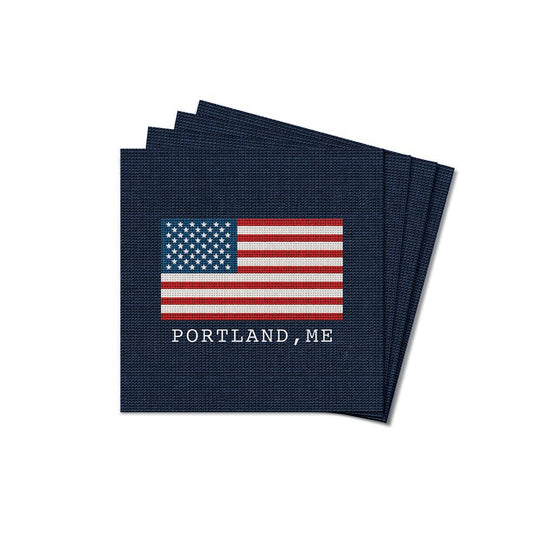 American Needlepoint Personalized Coaster Set banner